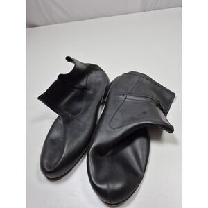 Fogs by London Fog Rain Boots Mens Size 8 Black Rubber Zip Ankle Waterproof